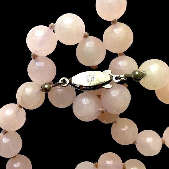 Vintage Austrian Rose Quartz Necklace - Picture 5 of 5